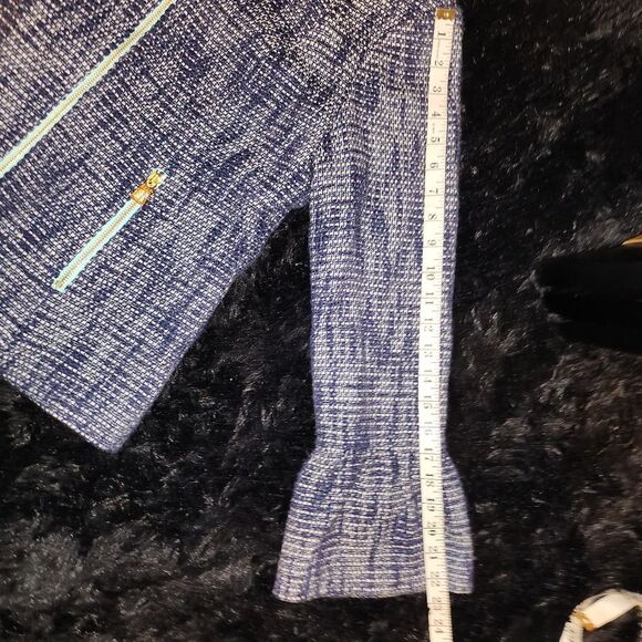 Sail to Sable Blue Blazer with Flared Sleeves - Picture 13 of 14